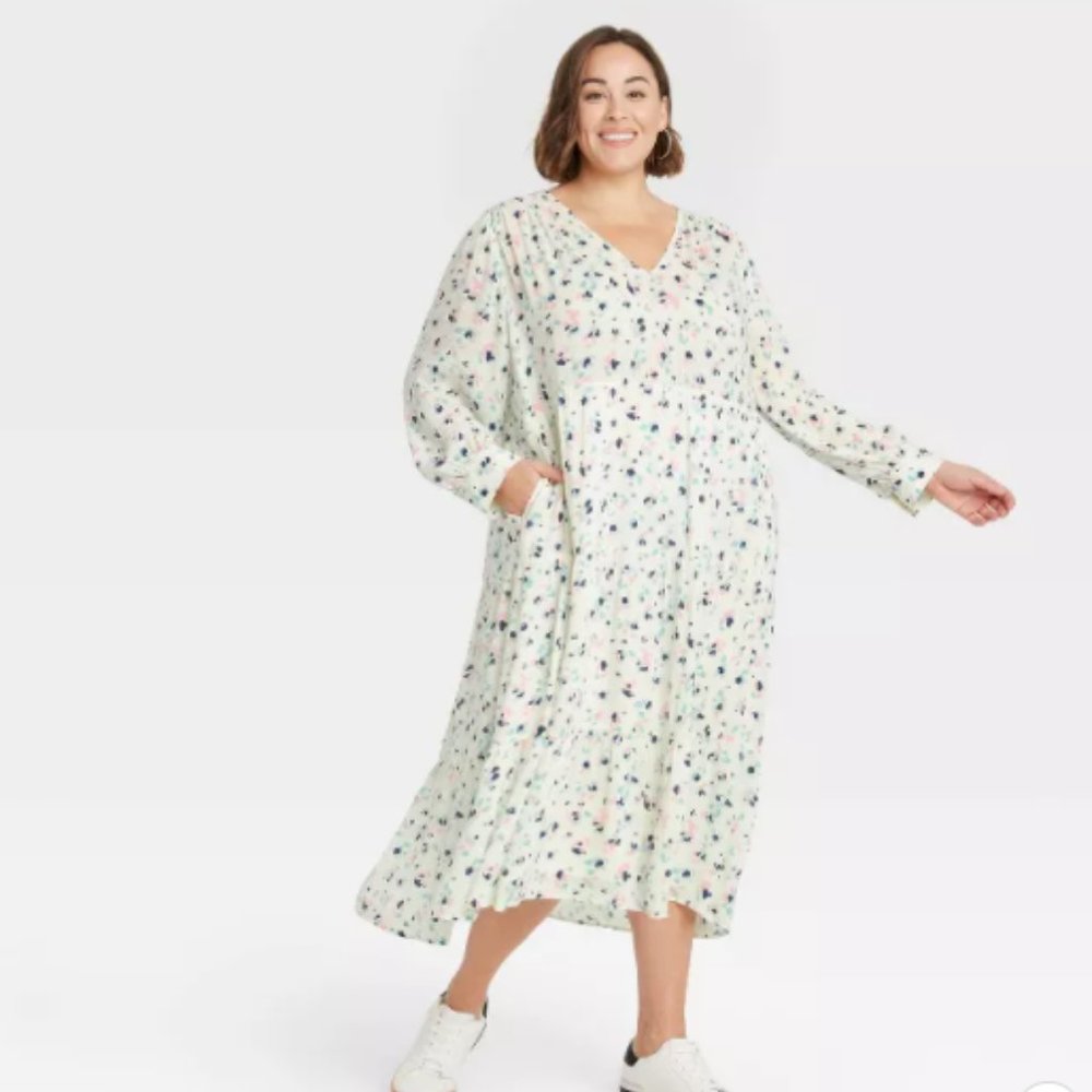 Women's Long Sleeve Tiered Dress